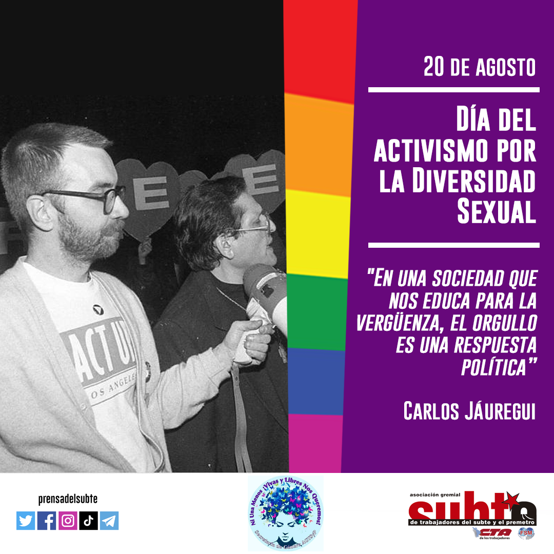 20 De Agosto Día Del Activismo Por La Diversidad Sexual Agtsyp